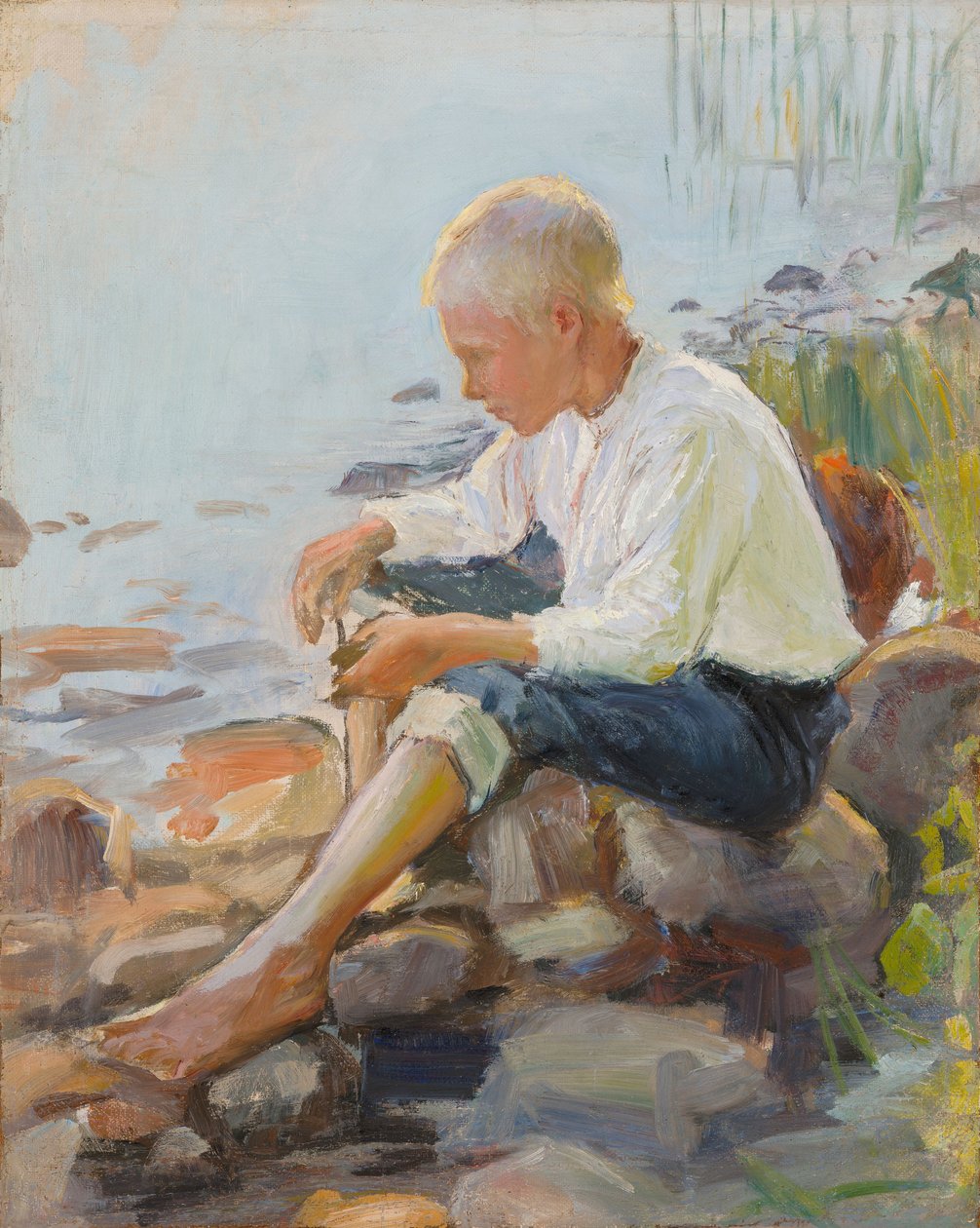 Pojke på stranden av Pekka Halonen