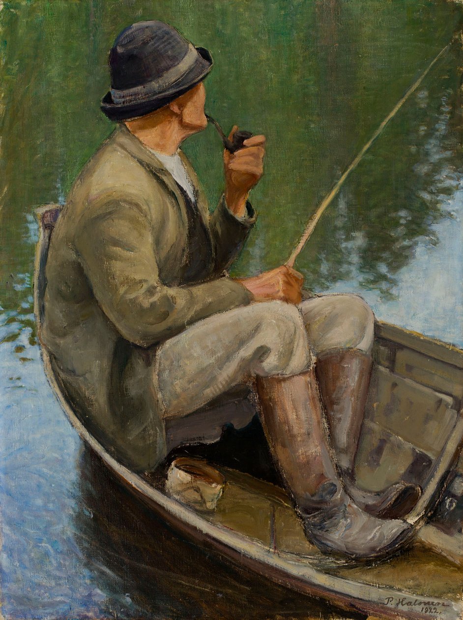 Man som fiskar av Pekka Halonen