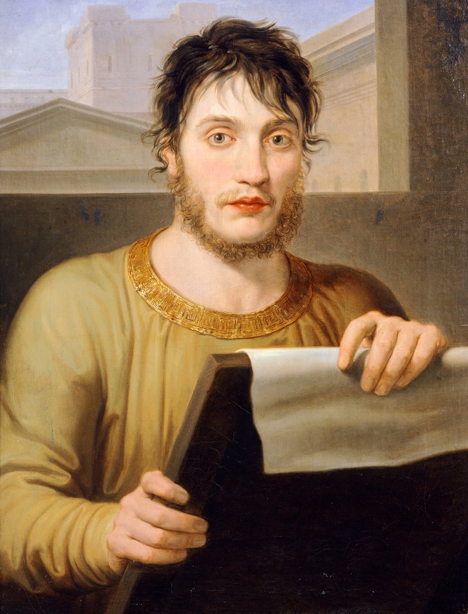 Giuseppe Guizzardi i antik klänning, av Pelagius Palagi (1775-1860), olja på duk, 60x47 cm av Pelagio Palagi