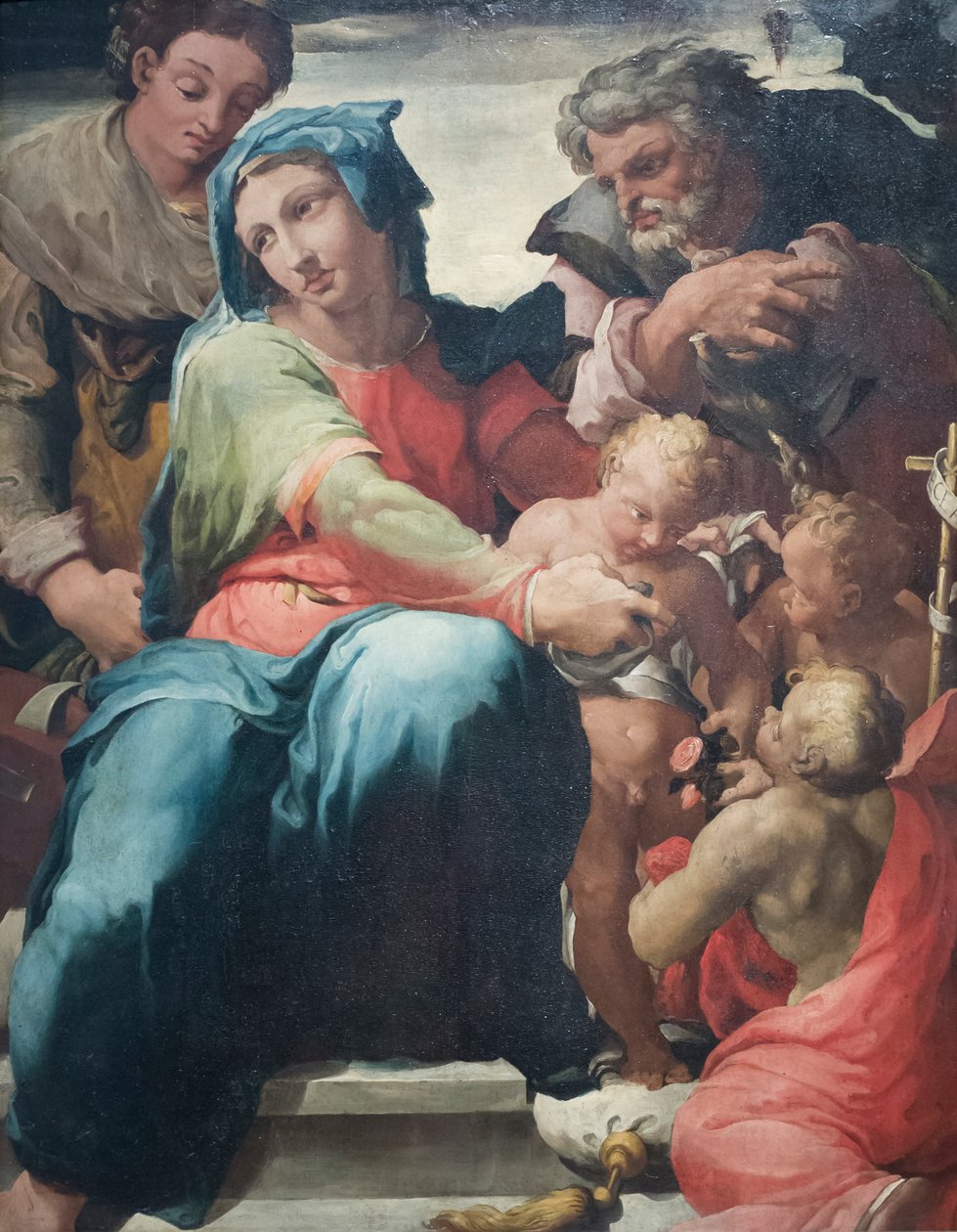 Helig familj med den heliga Katarina av Alexandria av Pellegrino Tibaldi
