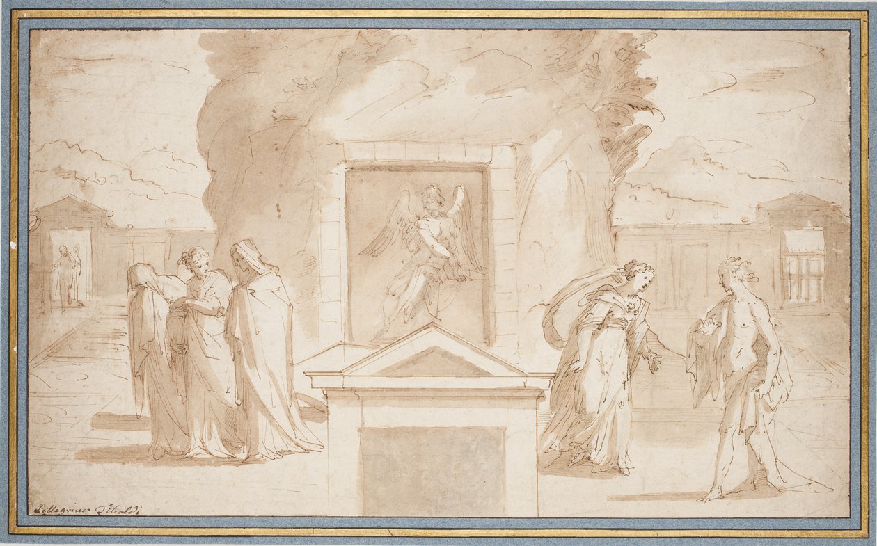 Kvinnorna vid Kristi grav och Noli me tangere av Pellegrino Tibaldi