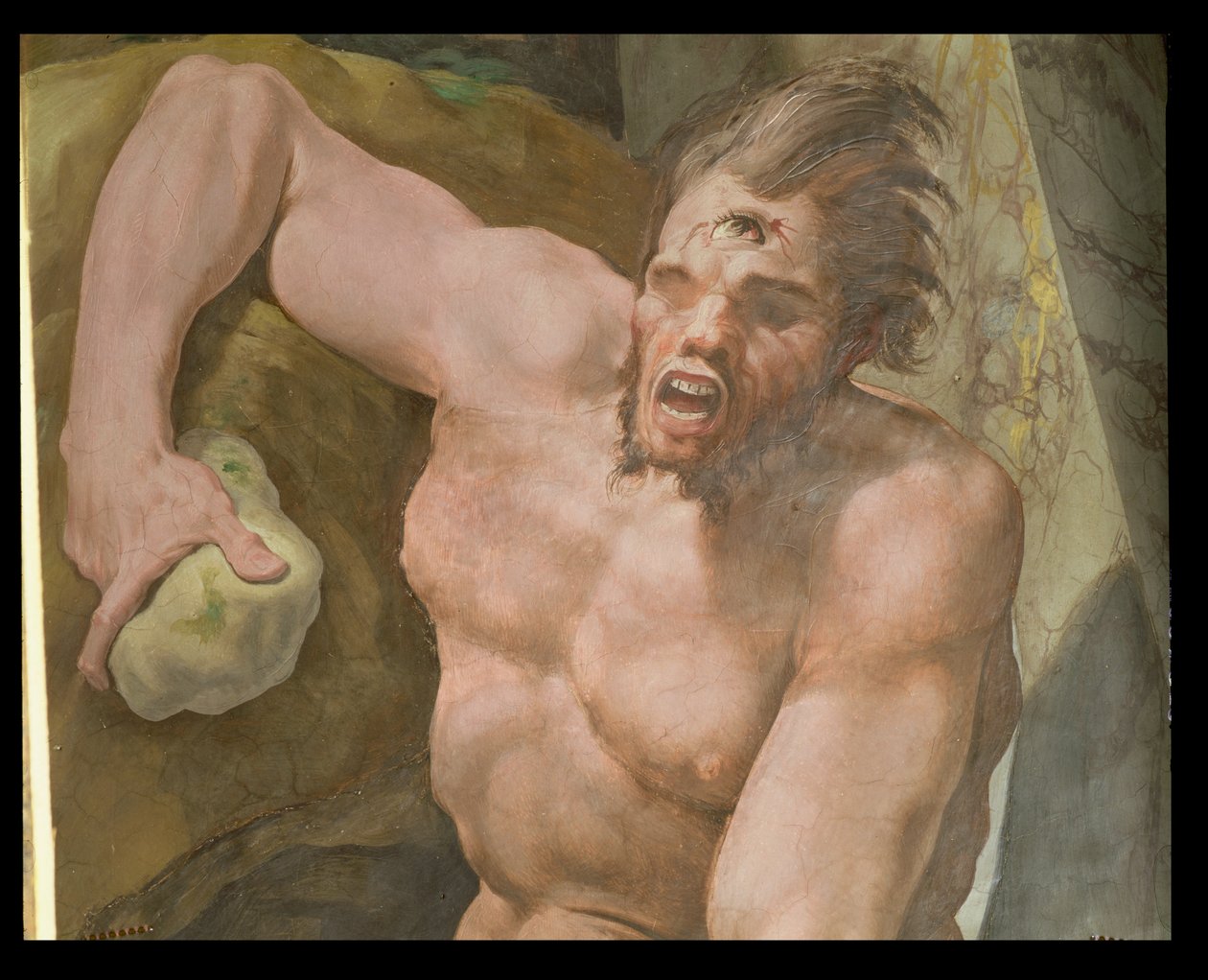 Odysséen, detalj av Polythemus, 1554-56 av Pellegrino Tibaldi
