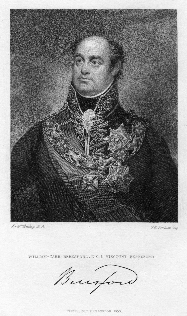 William Beresford, 1:e Viscount Beresford, brittisk soldat och politiker, 1830. av Peltro William Tomkins