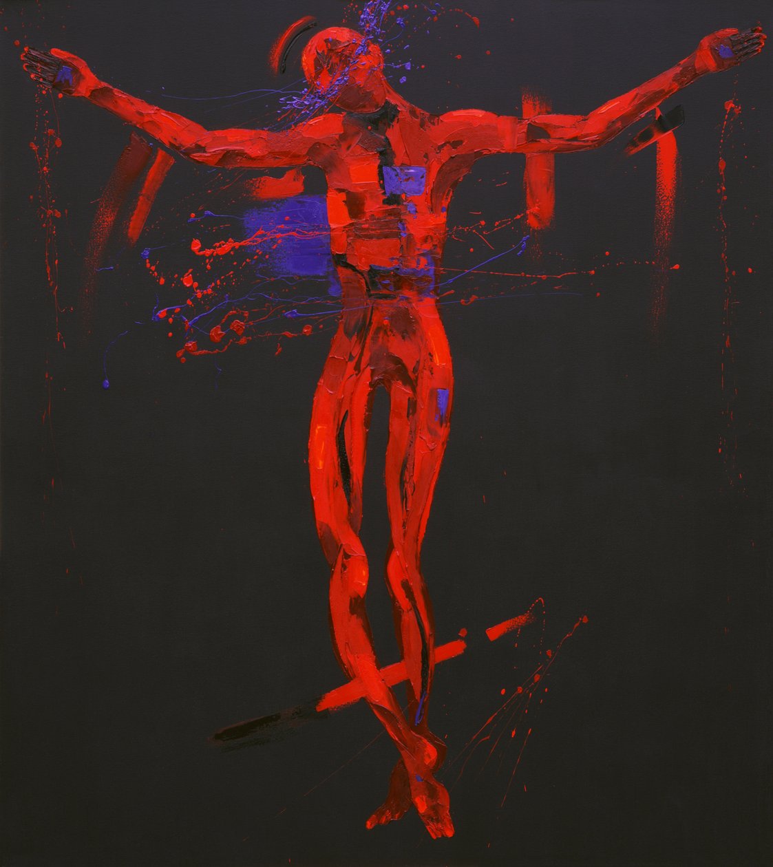 Jesus Dies on the Cross - Station 12 (olja på duk) av Penny Warden