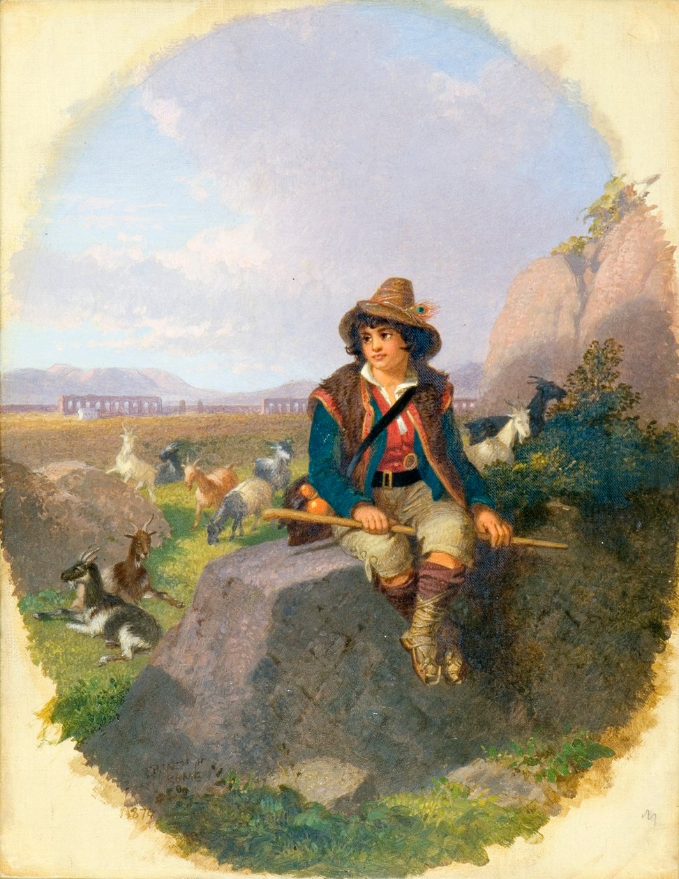 "En gethjärde på Romas Campagna", 1870-talet av Penry Williams