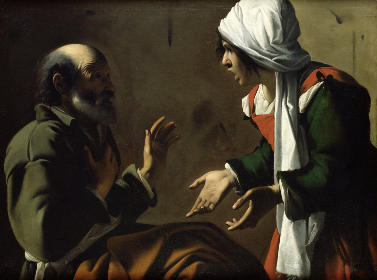 Förnekelsen av St. Peter av Pensionante de Saraceni