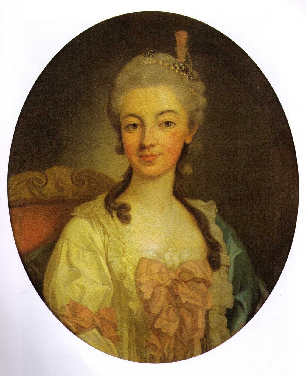 Portrait of Teresa Kinsky von Weichnitz und Tettau (1740–1806), wife of Andrzej Poniatowski av Per Krafft