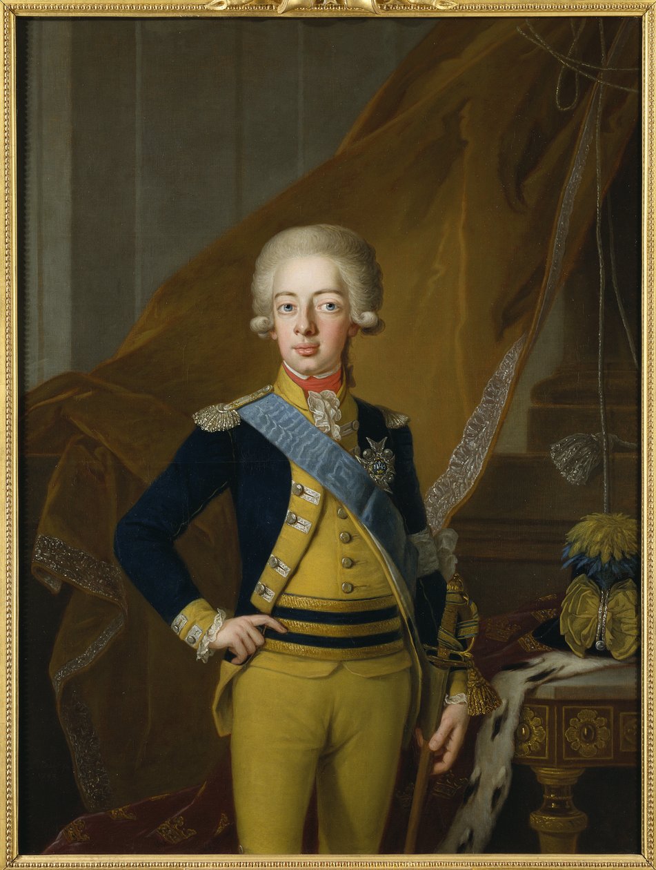 Gustave IV Adolphe de Suede - Porträtt av Gustav IV Adolf av Sverige (1778-1837), av Krafft, Per, den äldre (1724-1793). Olja på duk av Per Krafft