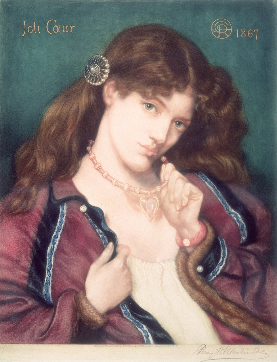 Pretty Heart, efter Dante Gabriel Rossetti (1828-82), 1867 av Percy Martindale