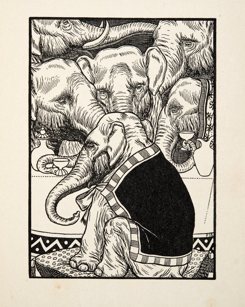 A Comedy of Quadrupeds, från A Hundred Anecdotes of Animals, pub. 1924 av Percy J. Billingshurst