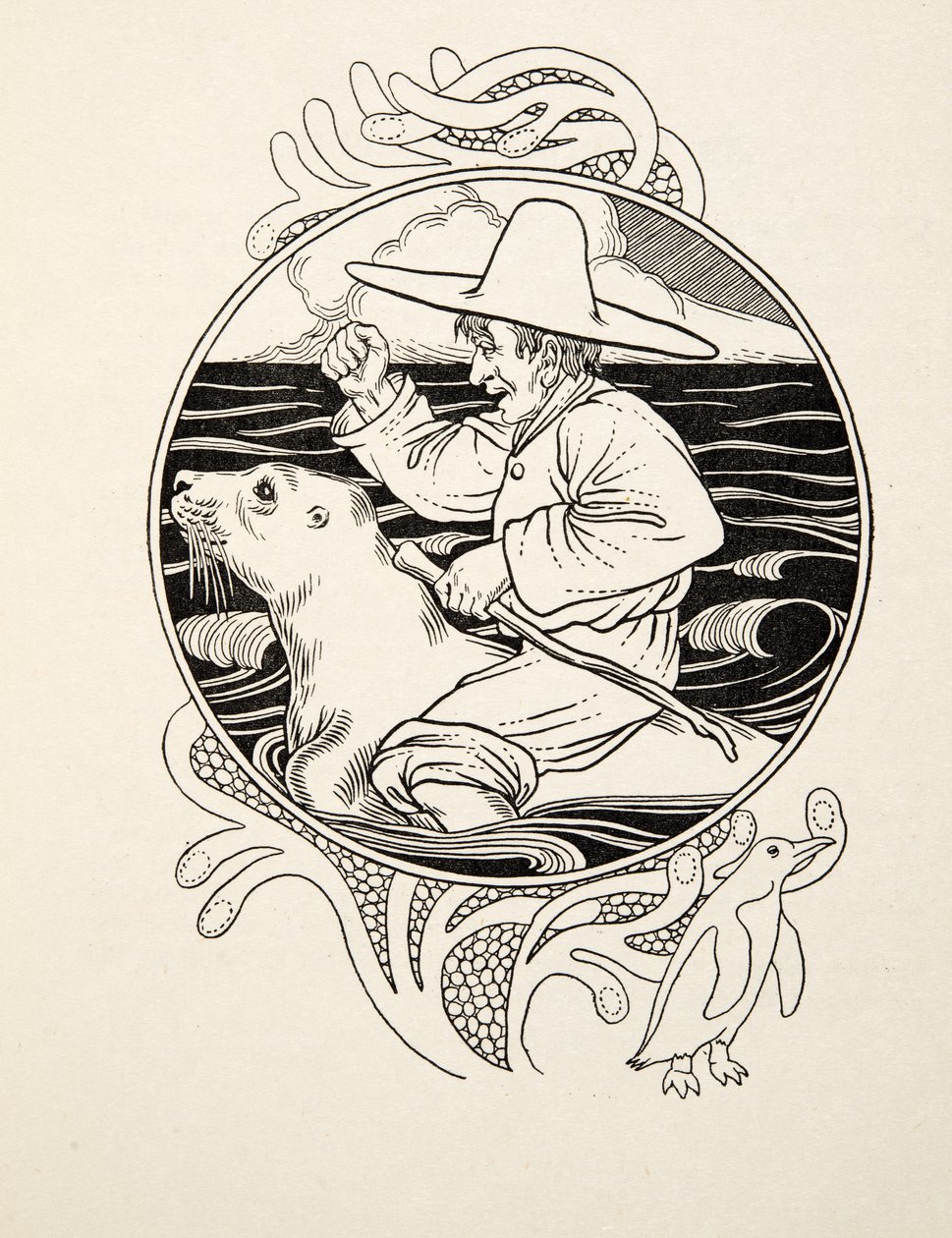 En tam koloni, från A Hundred Anecdotes of Animals, pub. 1924 av Percy J. Billingshurst