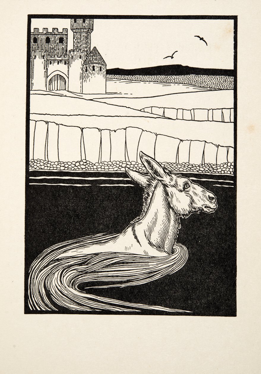 An Ass Cast Away, från A Hundred Anecdotes of Animals, pub. 1924 av Percy J. Billingshurst