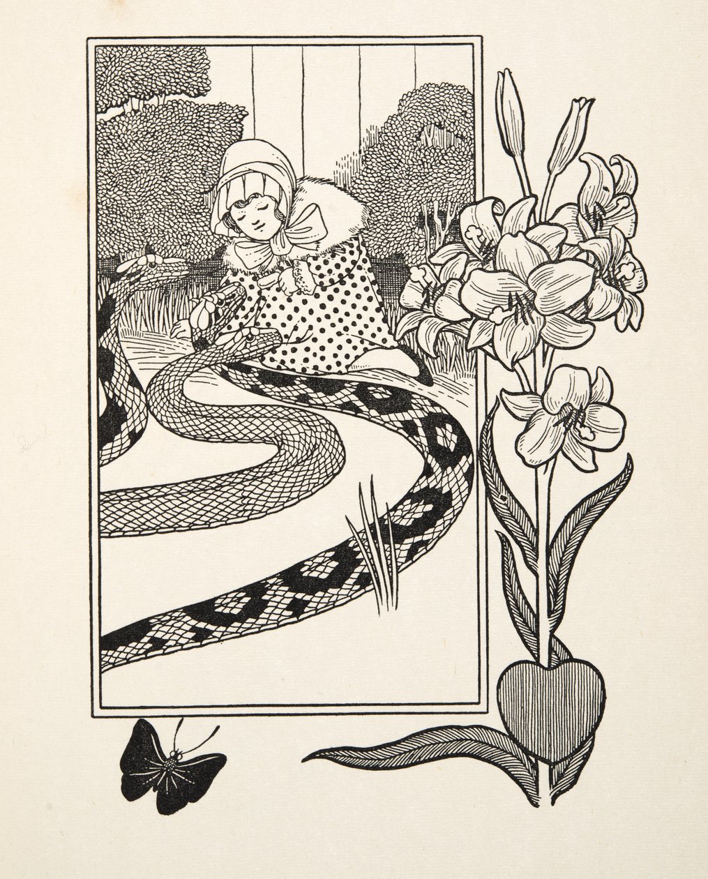 Spädbarnsfascination, från Hundra anekdoter av djur, pub. 1924 av Percy J. Billingshurst
