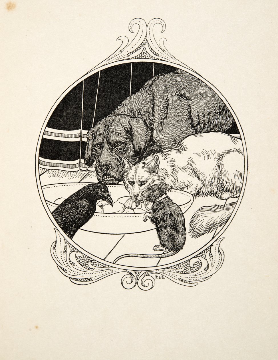 Udda broderskap, från Hundra anekdoter av djur, pub. 1924 av Percy J. Billingshurst
