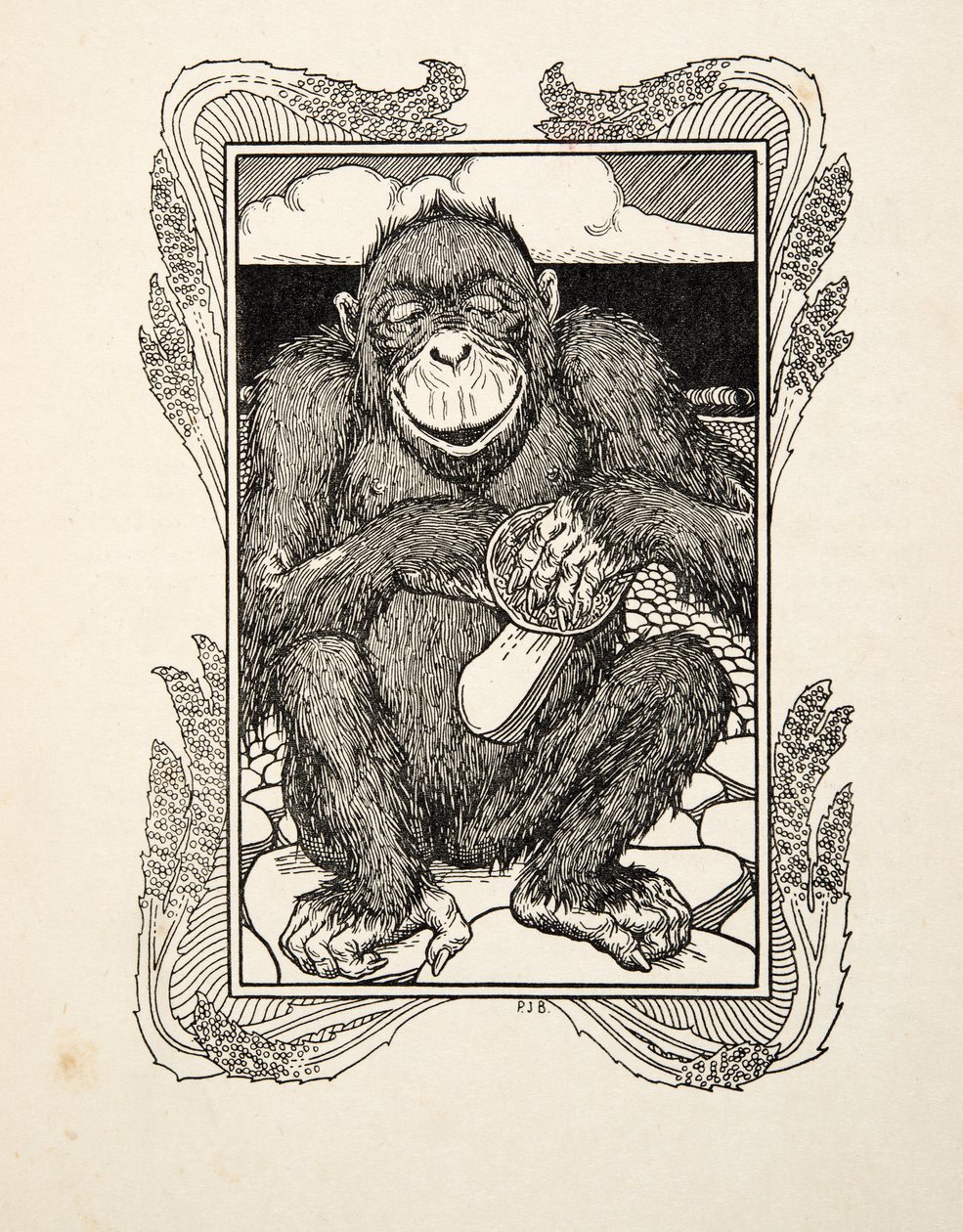 Oyster-öppning, från A Hundred Anecdotes of Animals, pub. 1924 av Percy J. Billingshurst