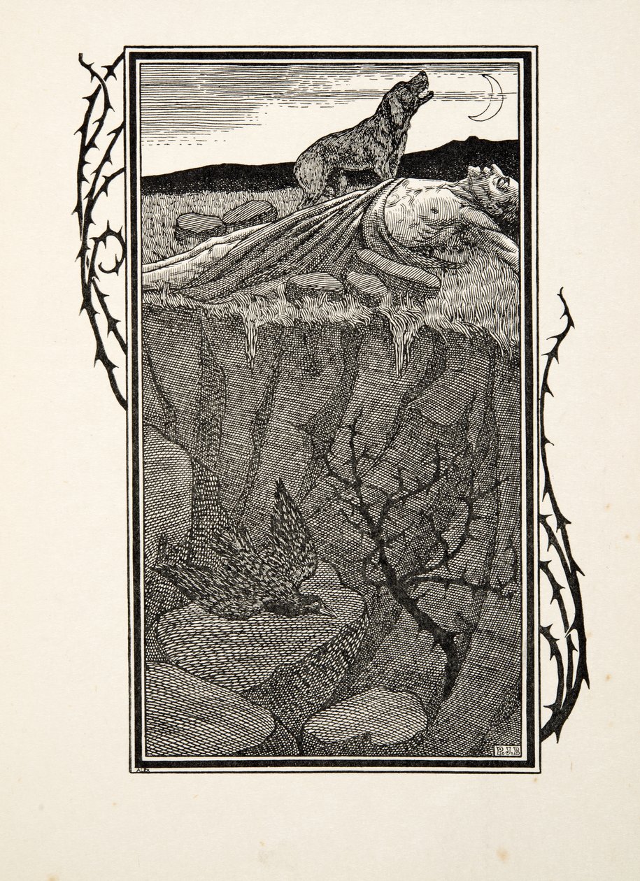 Sabinus och hans hund, från A Hundred Anecdotes of Animals, pub. 1924 av Percy J. Billingshurst