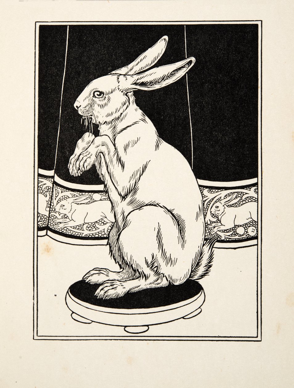 Tame Hares, från A Hundred Anecdotes of Animals, pub. 1924 av Percy J. Billingshurst