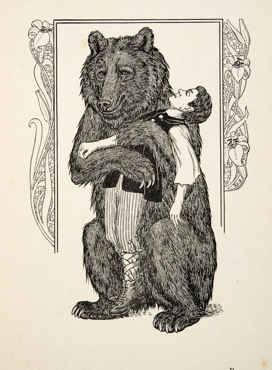 Björnen och barnet, från Hundra anekdoter av djur, pub. 1924 av Percy J. Billingshurst