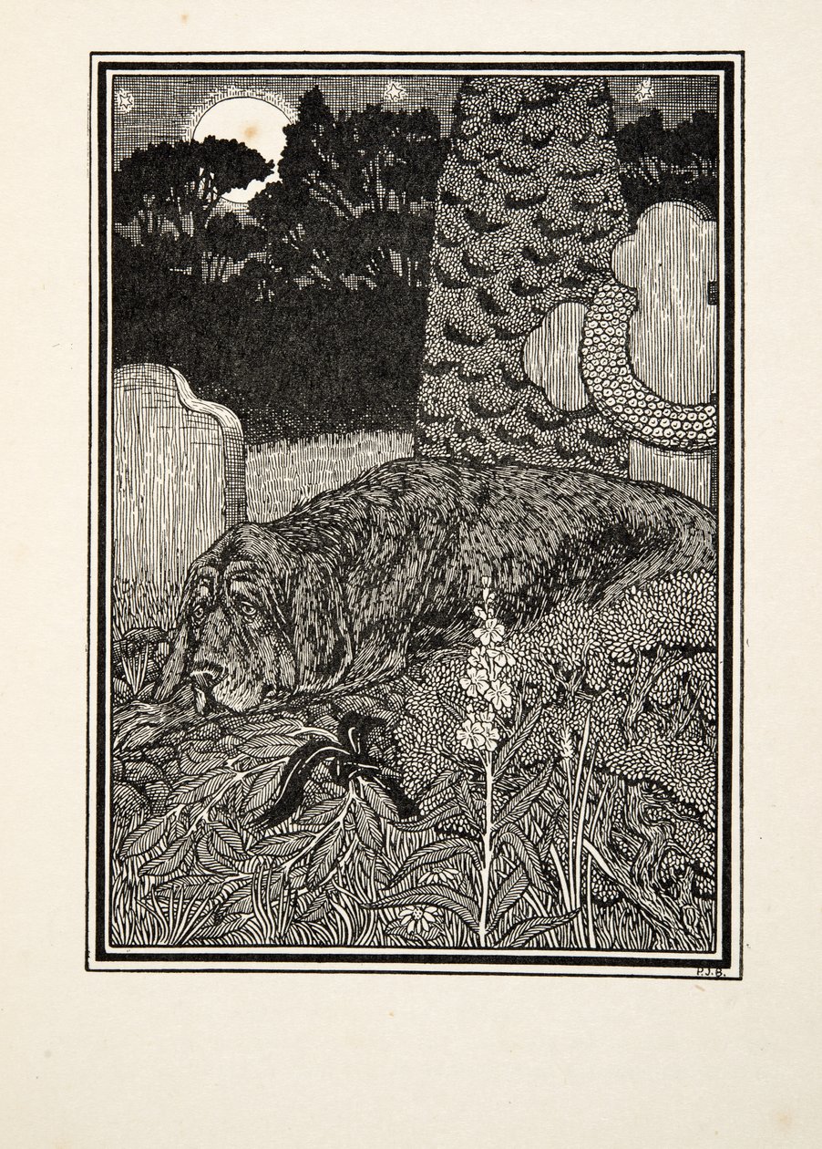 Hunden av Montargis, från Hundra anekdoter av djur, pub. 1924 av Percy J. Billingshurst