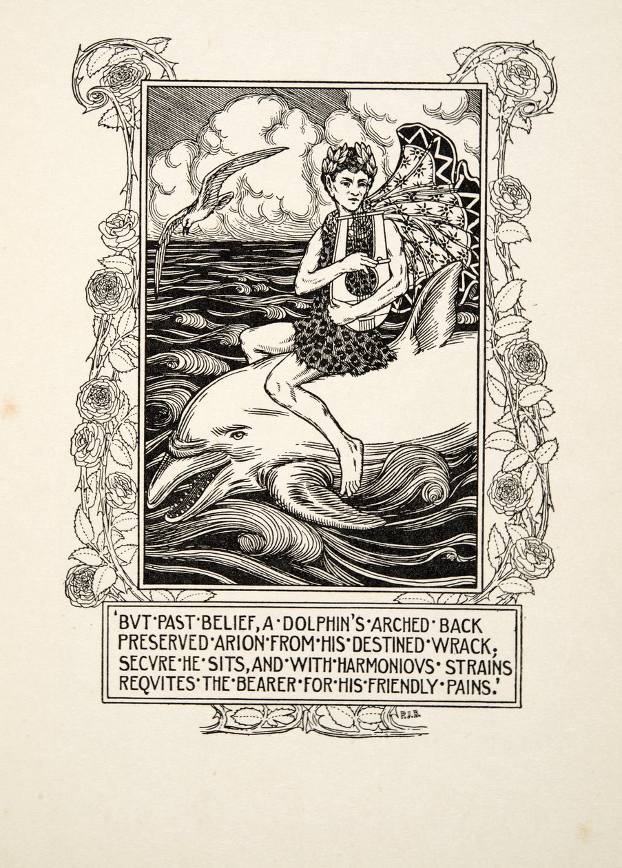 Delfinen, från A Hundred Anecdotes of Animals, pub. 1924 av Percy J. Billingshurst