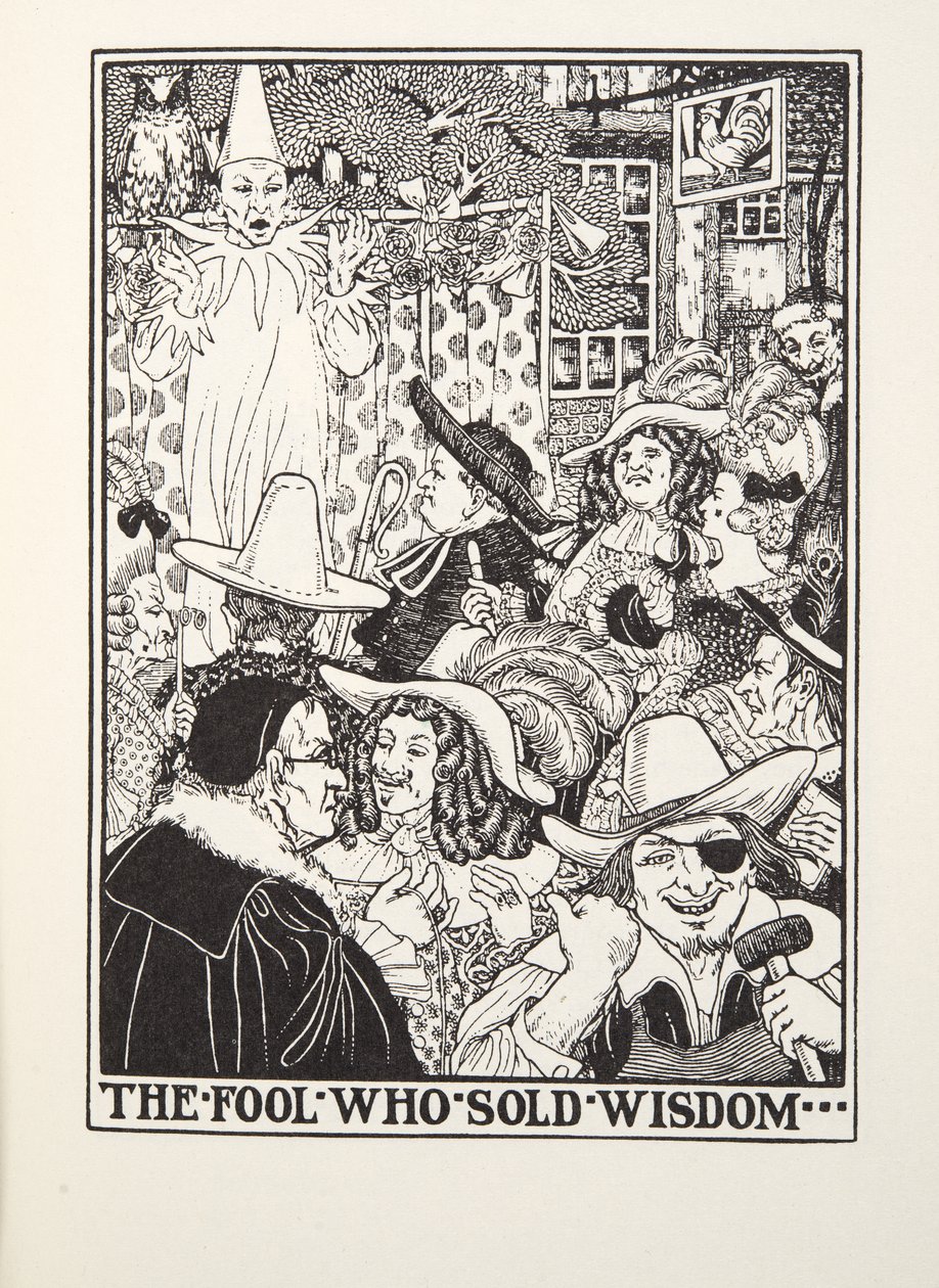 Dåren som sålde visdom, från Fontaine Fables, pub. 1905 (gravyr) av Percy J. Billingshurst