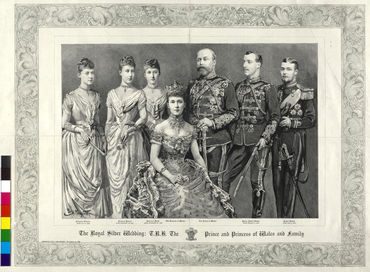 Den senare kungen av England Brittiska kungafamiljen 1888 av Percy Macquoid
