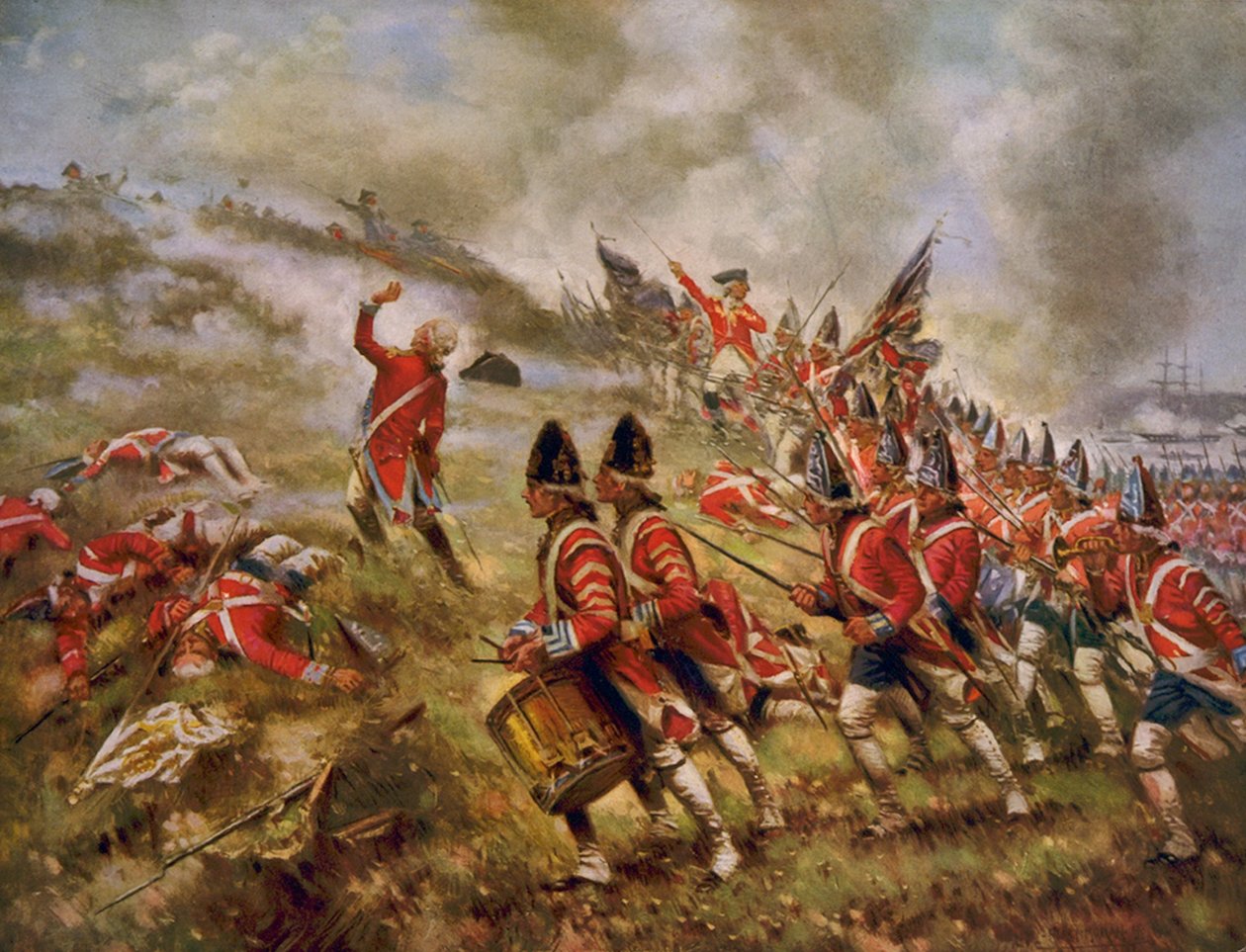 Slaget vid Bunker Hill av Percy Moran