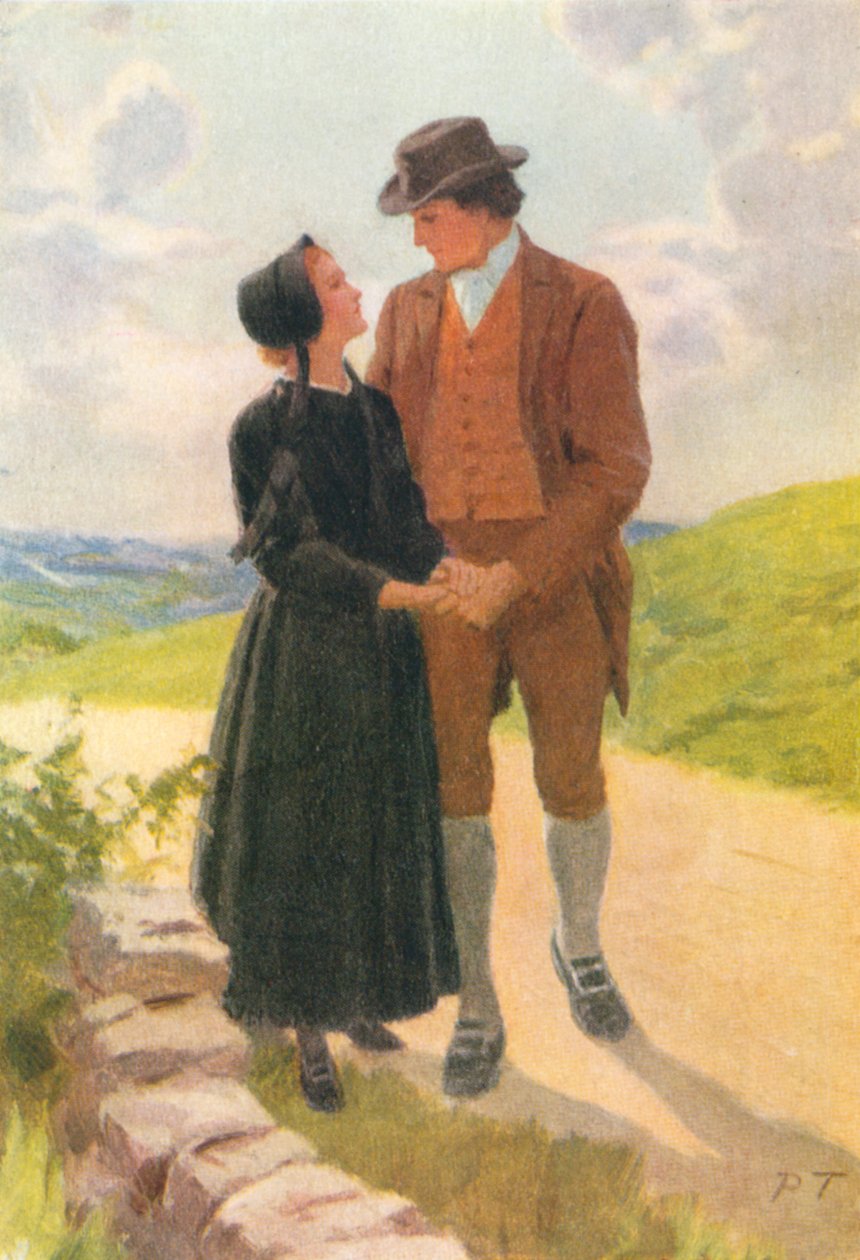 Illustration till Adam Bede av George Eliot (färglitografi) av Percy Tarrant