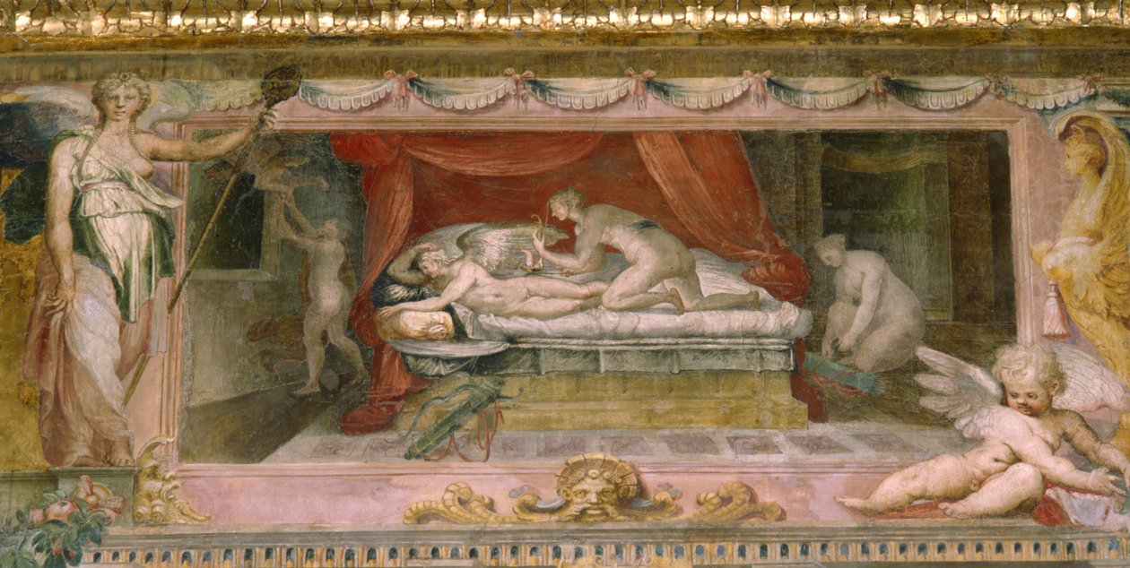 Fris i taket i Amors och Psykes rum, ca 1530 av Perino del Vaga
