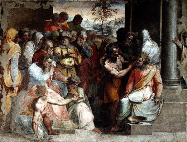 The Judgment of Zaleucus, c.1525 (fresk) av Perino del Vaga