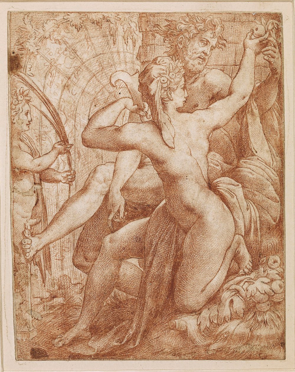 Vertumnus och Pomona, ca. 1527. av Perino del Vaga