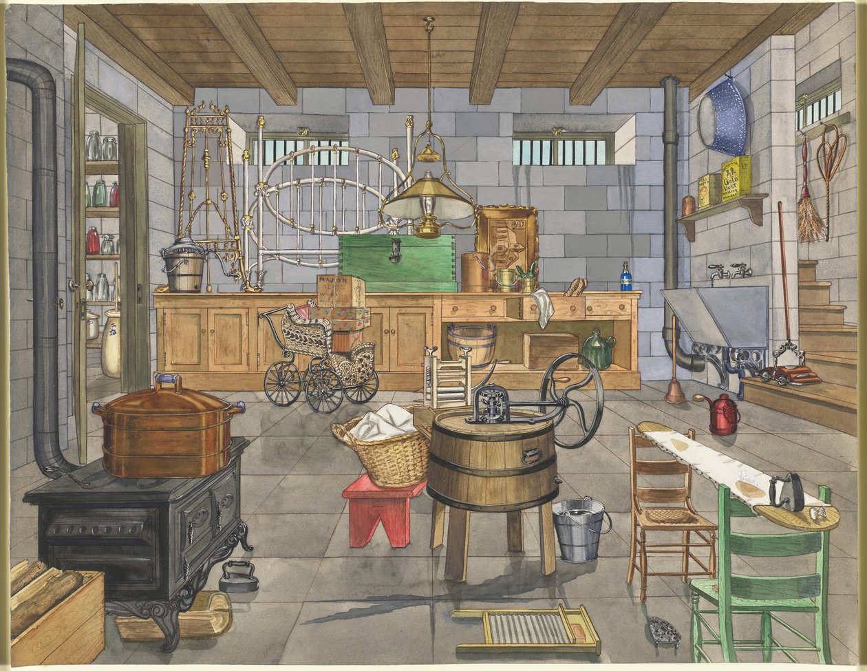 Urban Houses källare, 1910 av Perkins Harnly