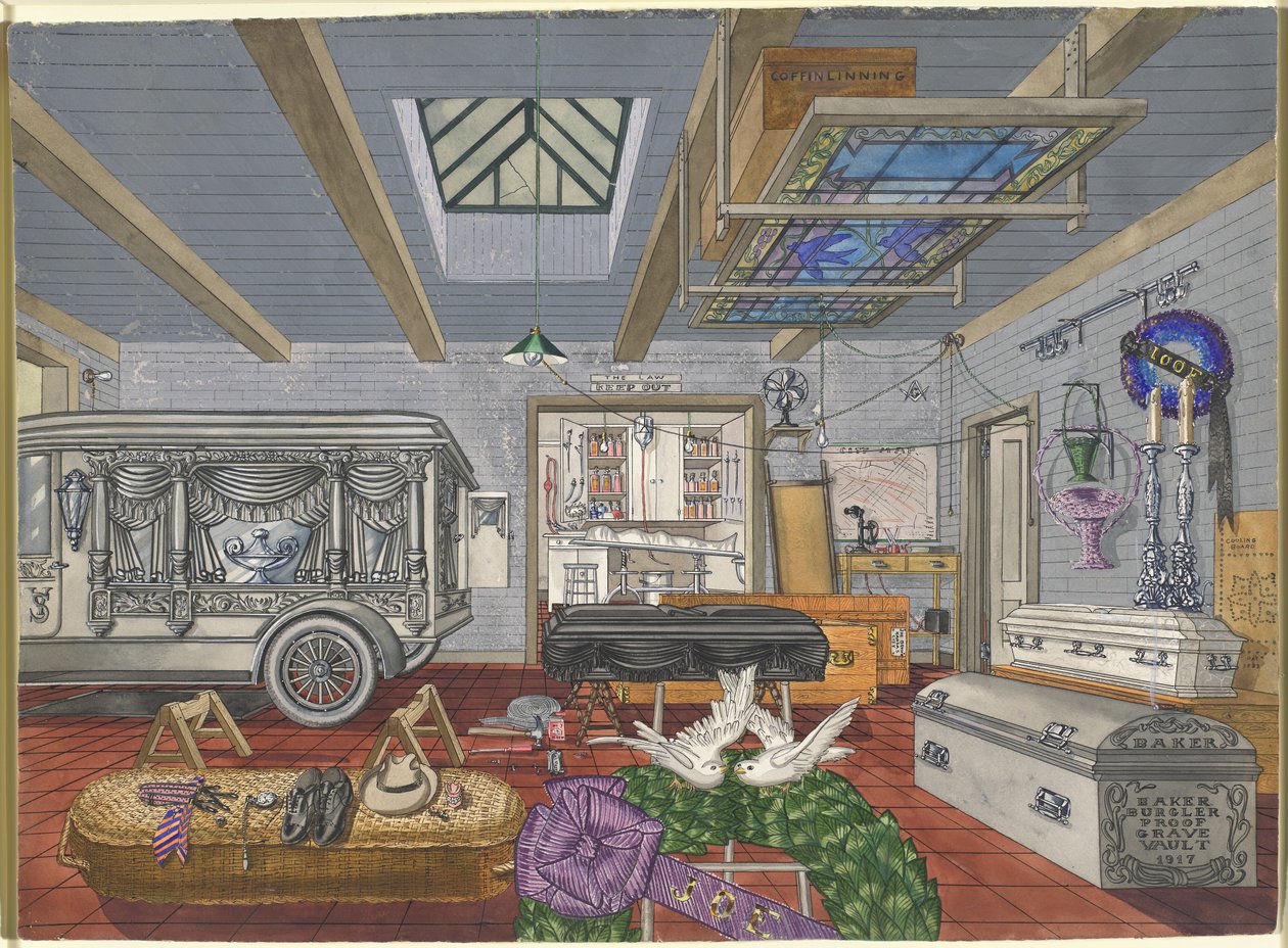 Garage of Funeral Parlor, 1917 av Perkins Harnly