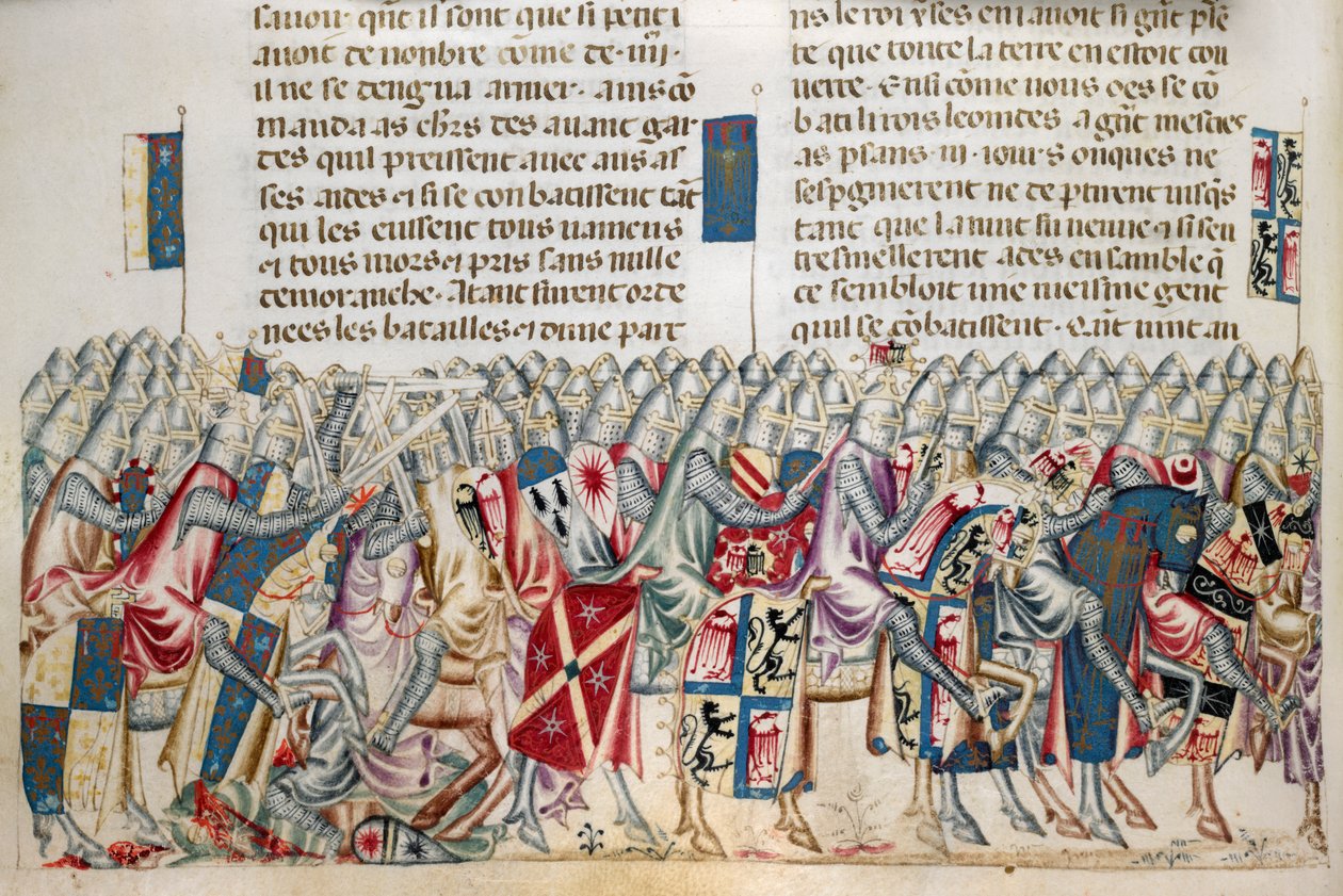Royal 20 D. I f.221v Expedition of Xerces, illustration från 