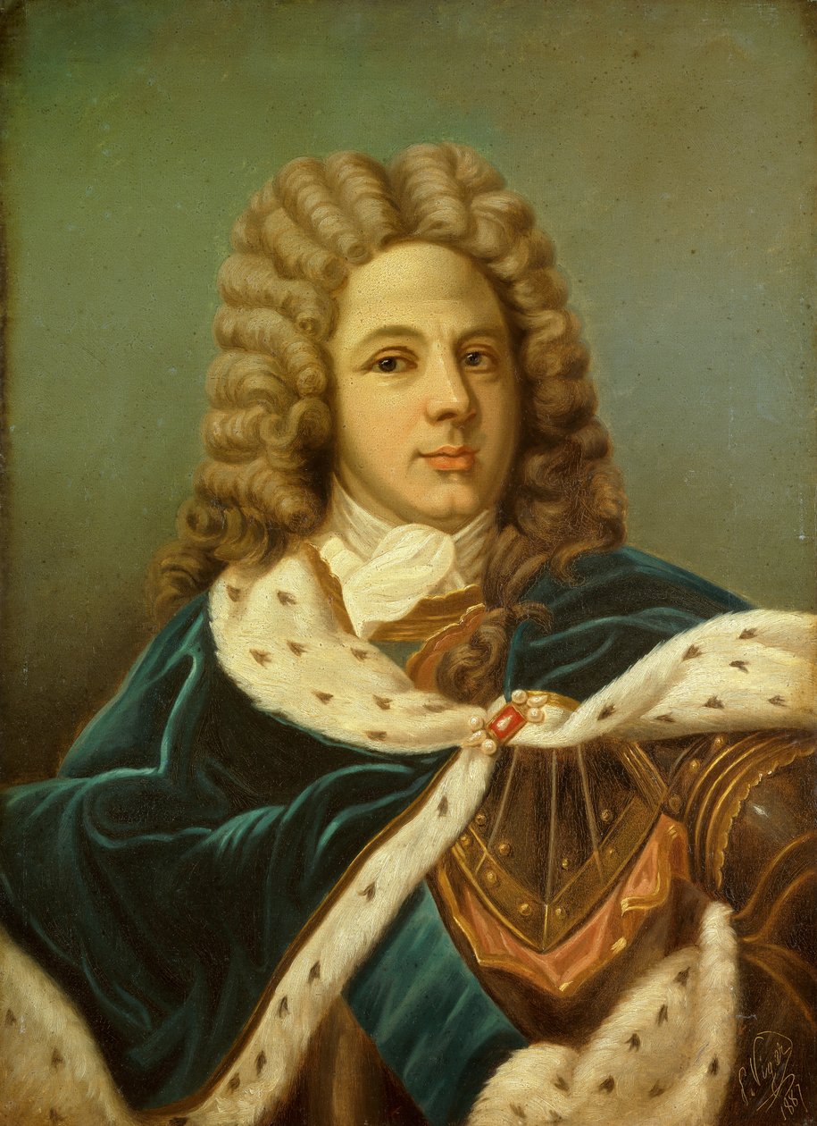 Porträtt av Louis de Rouvroy, hertig av Saint Simon (1675-1755) Memorialistisk målning av Perrine Vigger Du Vigneau (? 1894). 1887. Storlek 0,75 x 0,54 m av Perrine Viger du Vigneau
