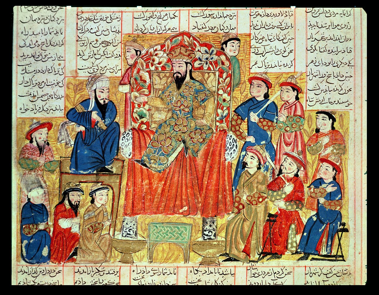 En sultan och hans hov, illustration från 