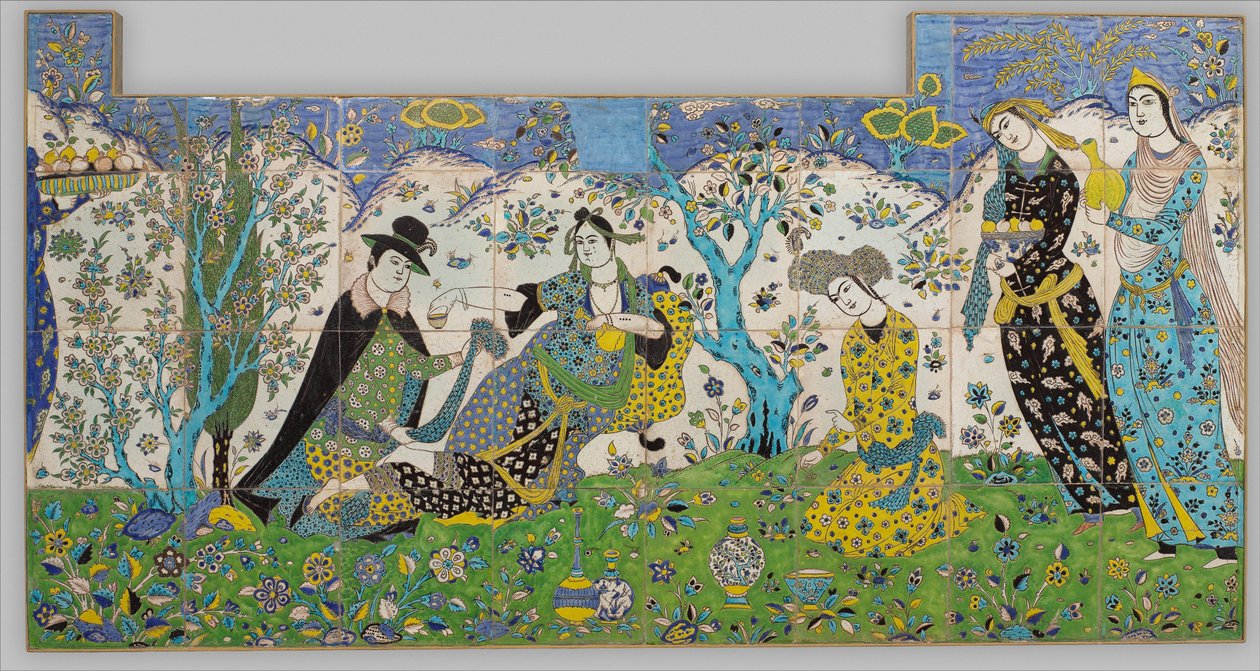 Trädgårdssammankomst, 1640-50 av Persian School