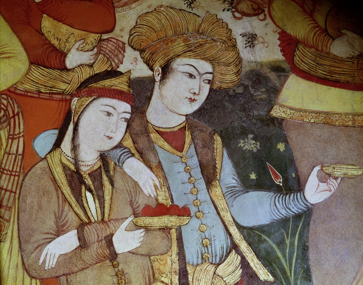 Adelsmän vid Shah Abbas I:s hov (1588-1629) (detalj) av Persian School