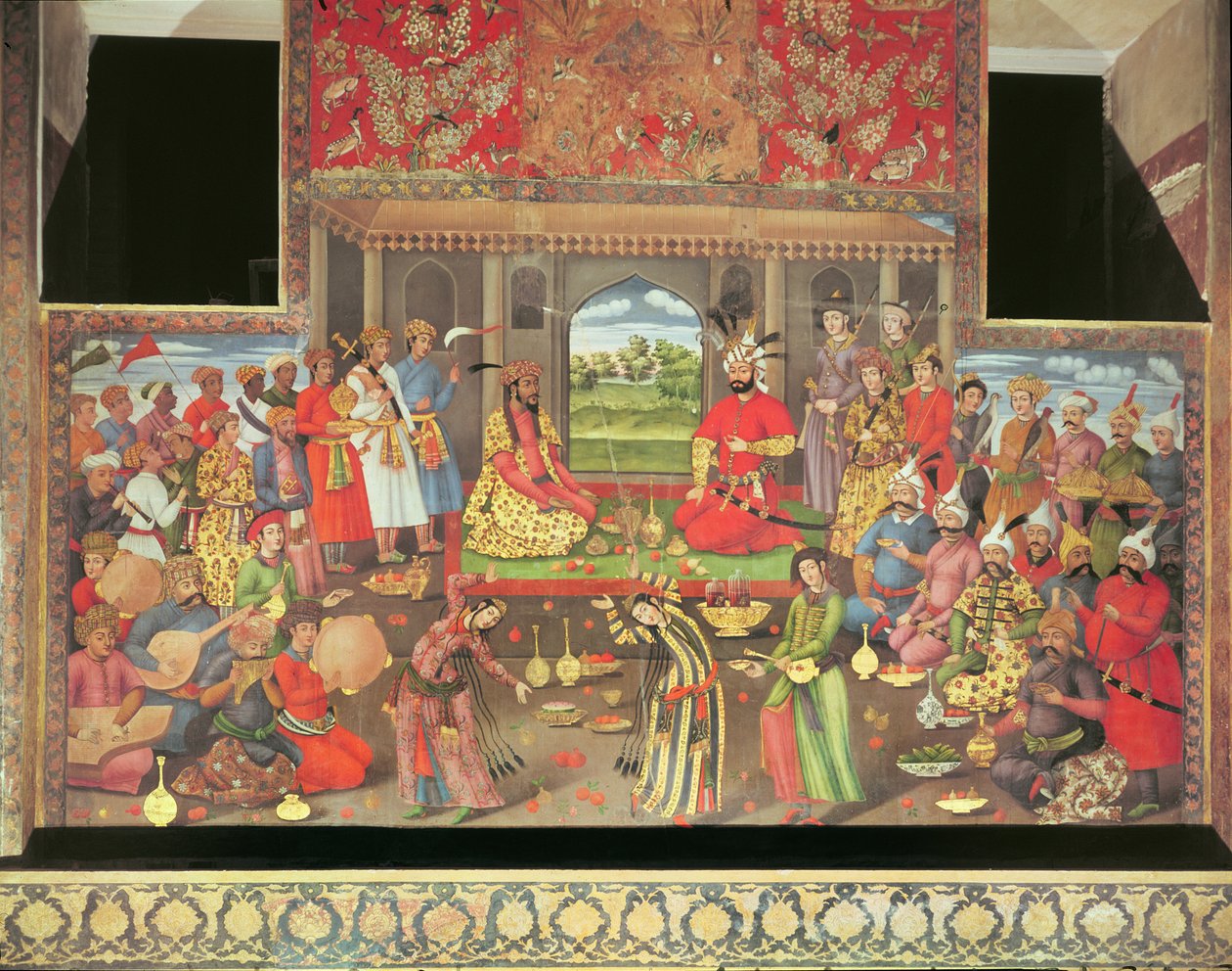 Receptionen för Grand Moghuls ambassadör vid Shah Tahmasps domstol, 1573-76 av Persian School