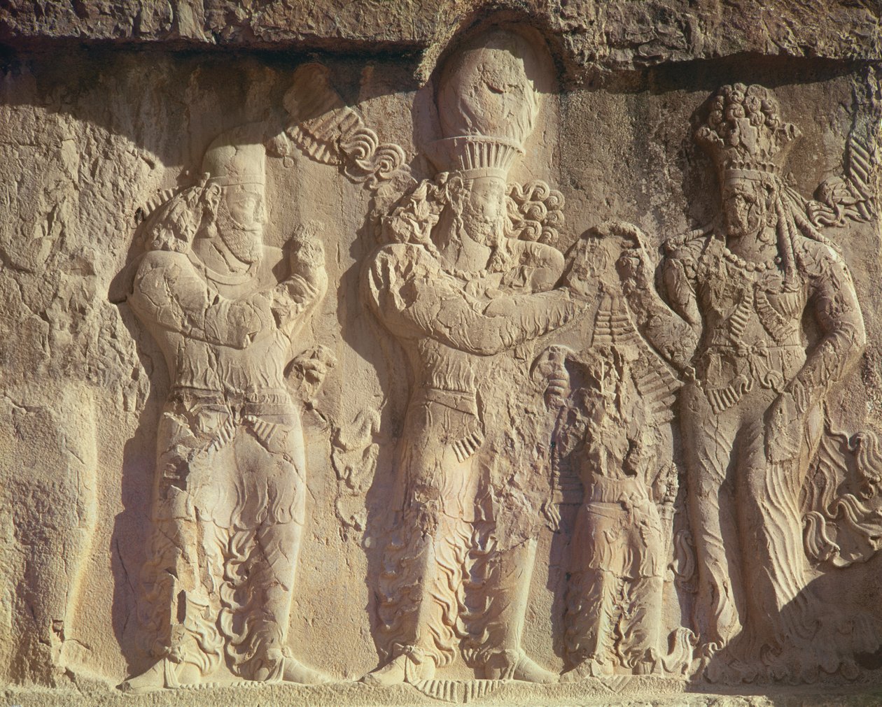 Investiture of Narses av gudinnan Anahita, Sasanian, 226-651 e.Kr. av Persian School