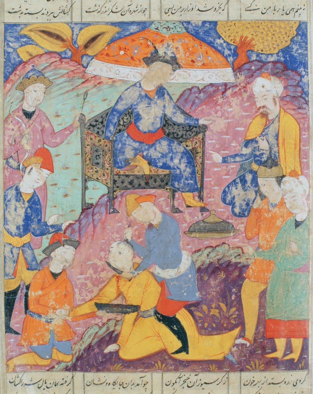 Halshuggning av Syjawiusz, illustration från 