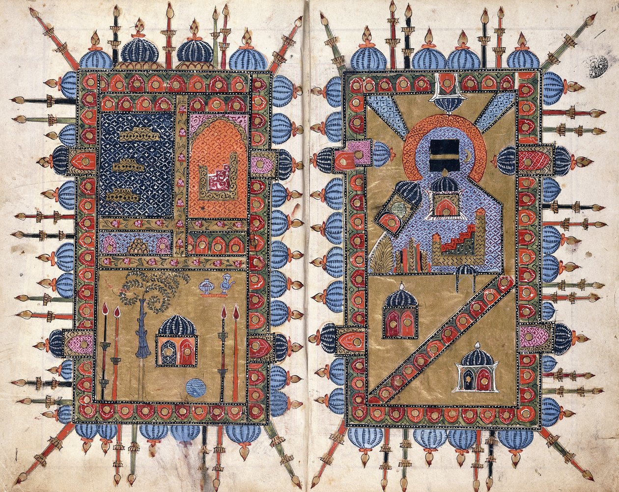 Dekorativt skräp från "Dala" Il Al-Khairat ", K. 1600 av Persian School