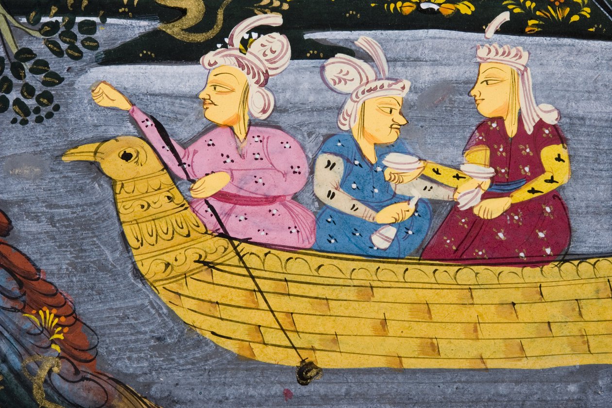 Jaktscen (ogenomskinlig wc på papper) (detalj av 272918) av Persian School