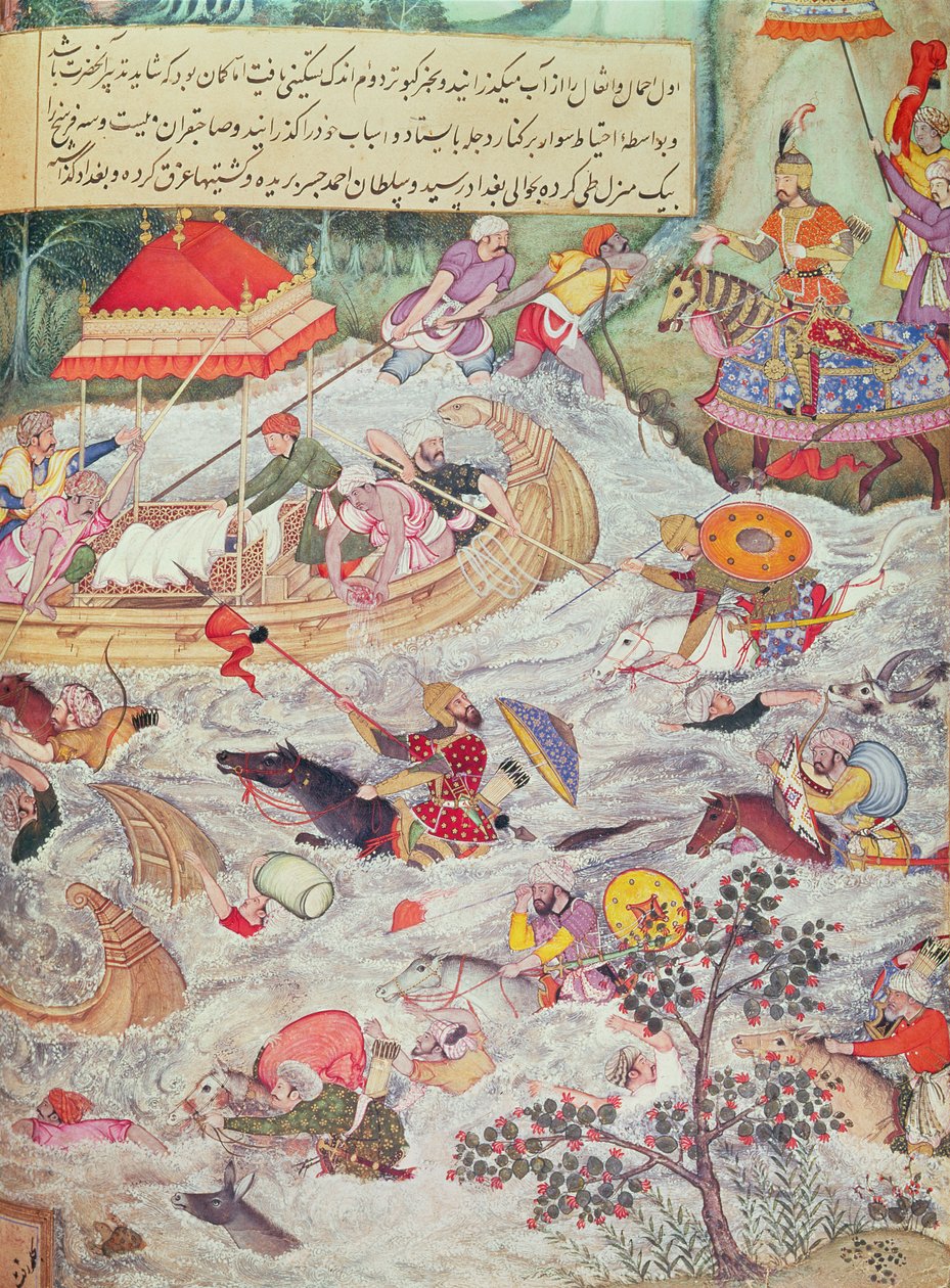 Illustration från historien om Timurs ättlingar av Persian School
