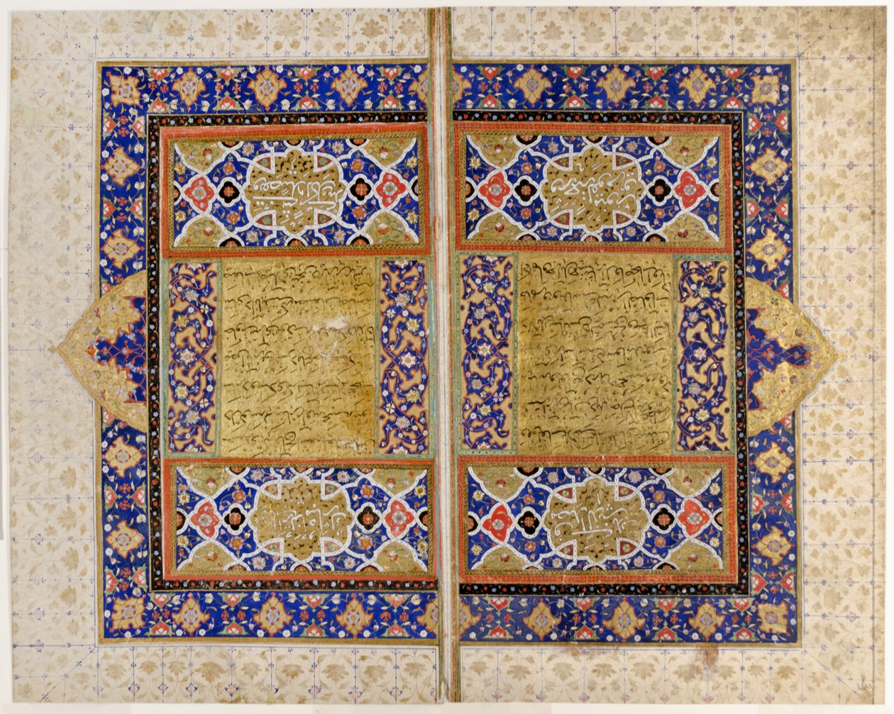 Koranens frontispice (ogenomskinlig wc, bläck och guld på papper) av Persian School