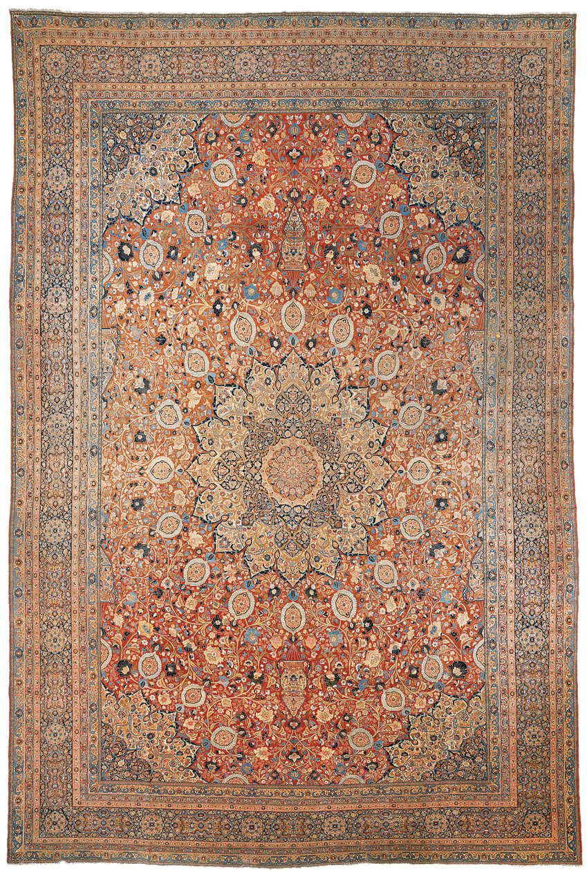 Stor Tabriz-matta, av Ardebil-design, nordvästra Persien, ca 1880 av Persian School