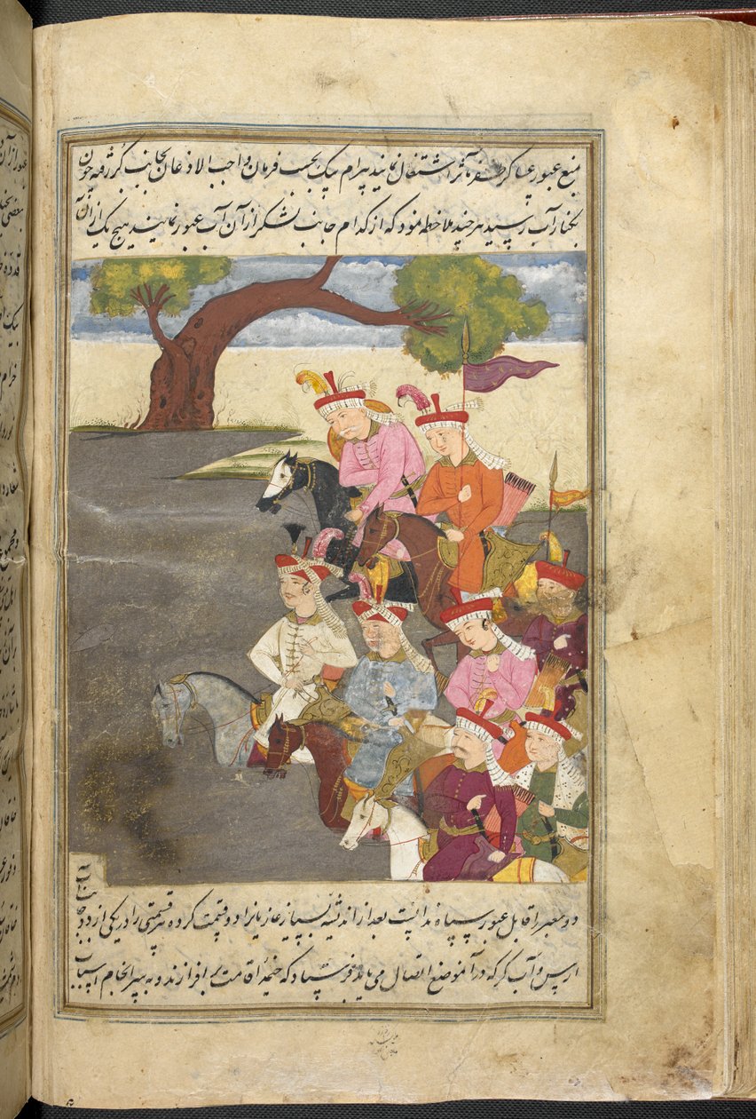 Eller. 3248, f. 55v Shah Ismail and the qizilbash, från 
