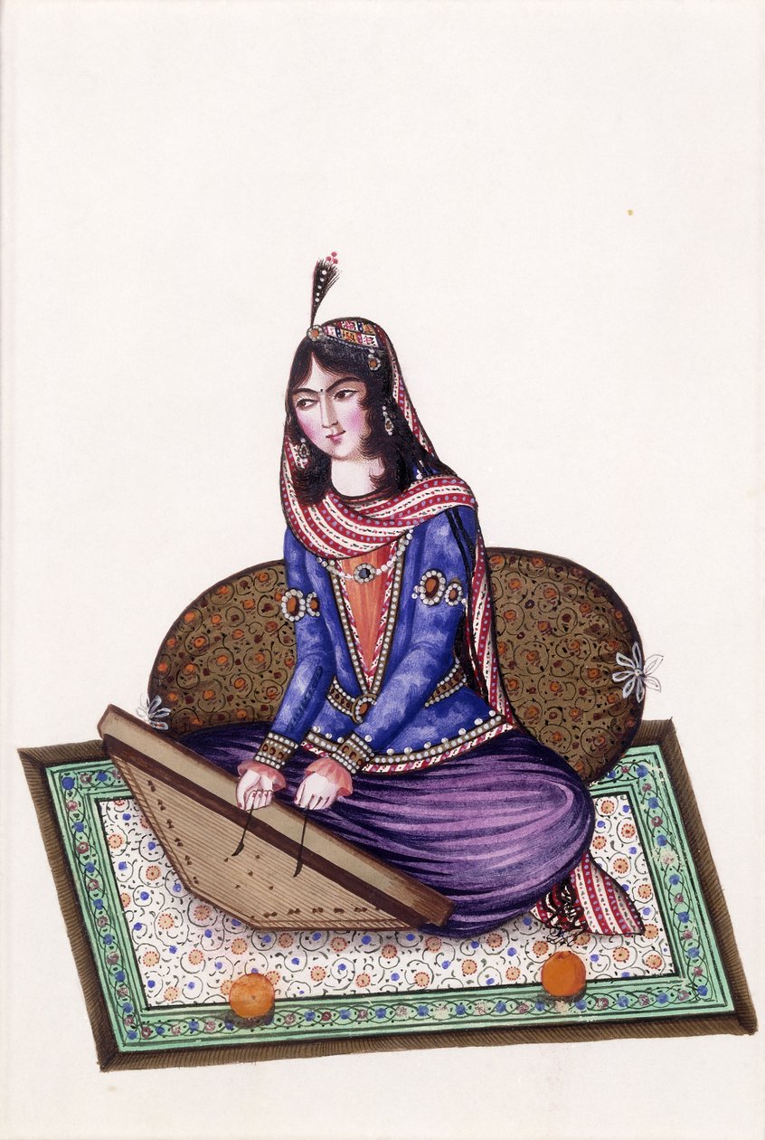 Porträtt av en musiker, 1800-talet av Persian School