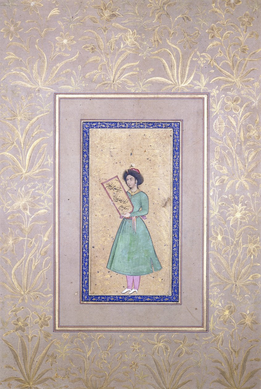 Porträtt av en ungdom, sent 1600-tal av Persian School