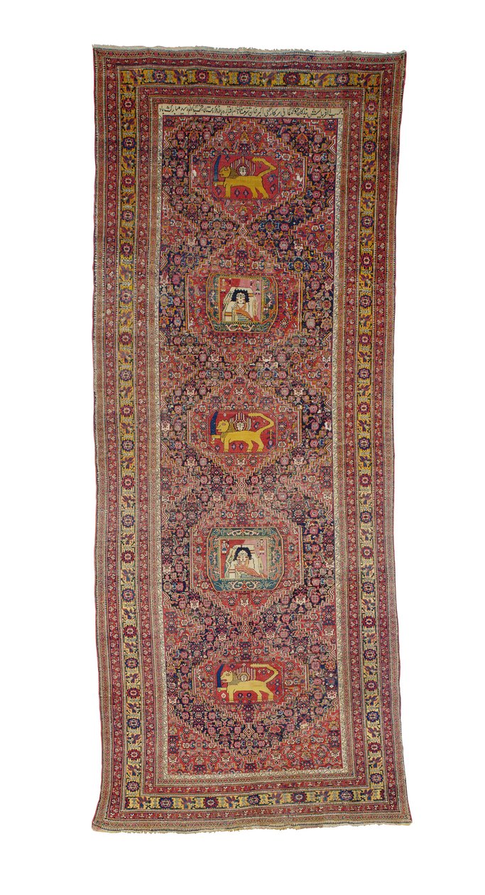 Senneh gallerimatta, Västpersien, 1837 av Persian School